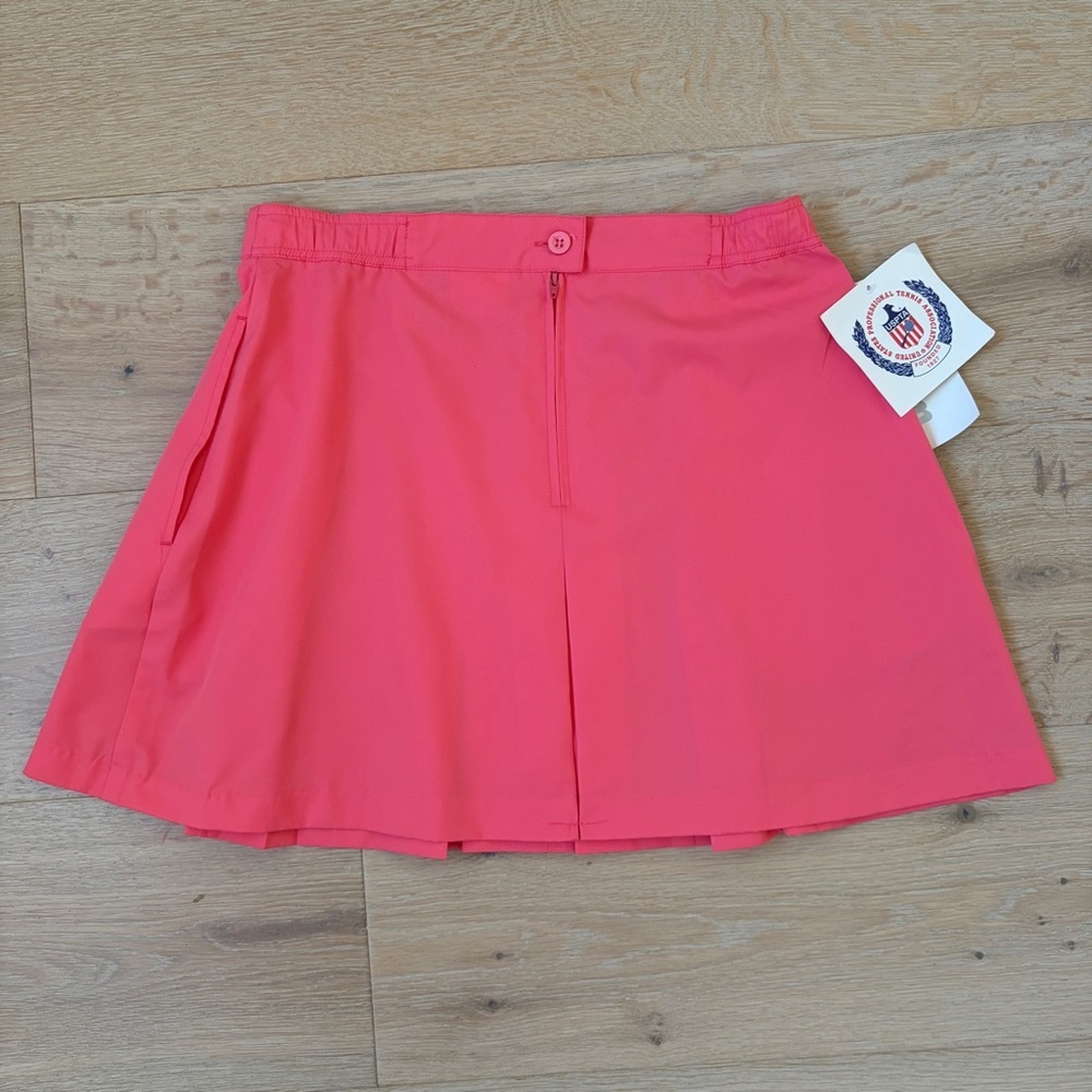 Wilson USTA Tennis Skirt Pleated Athletic Skort Sunrise Pink Women’s 12 NWT*C23 - Picture 2 of 3